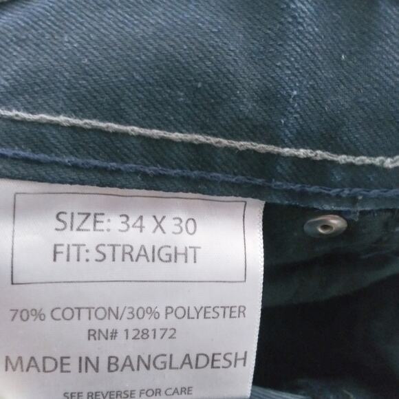 Ring Of Fire Straight Leg Jeans Oakhurst Dr Size 34X30 - Picture 11 of 11